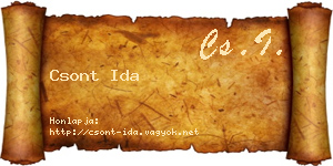 Csont Ida névjegykártya