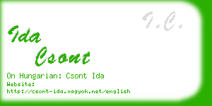 ida csont business card